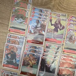 One Piece TCG Player- Built RED Deck All Foil -Luffy, Sanji, Nami, Chopper - Image 2