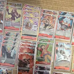 One Piece TCG Player- Built RED Deck All Foil -Luffy, Sanji, Nami, Chopper - Image 3