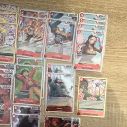 One Piece TCG Player- Built RED Deck All Foil -Luffy, Sanji, Nami, Chopper - Image 4