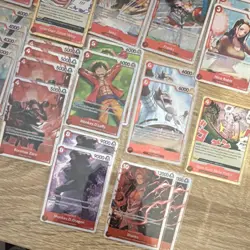 One Piece TCG Player- Built RED Deck All Foil -Luffy, Sanji, Nami, Chopper - Image 5