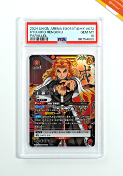 Demon Slayer PSA 10 Kyojuro Rengoku #072 Parallel Union Arena 2024 Japanese - Image 1