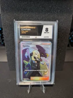 Cynthia Full Art SV82/SV94 Hidden Fates Shiny Vault Pokemon Card Ace Grading 8 - Image 1