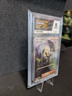 Cynthia Full Art SV82/SV94 Hidden Fates Shiny Vault Pokemon Card Ace Grading 8 - Image 2