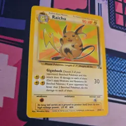 Raichu Fossil 29/62 Rare 1999 Unlimited Regular Pokemon Card - Image 2