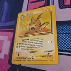 Raichu Fossil 29/62 Rare 1999 Unlimited Regular Pokemon Card - Image 3