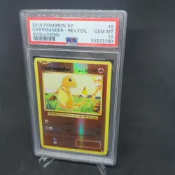 2016 Pokemon XY Evolutions Charmander Reverse Foil #9 PSA 10 Gem Mint Card 9/108 - Image 3