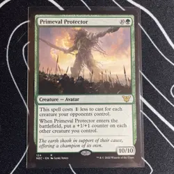 MTG Primeval Protector [Kamigawa: Neon Dynasty Commander] Near Mint Magic - Image 1