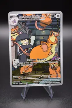Pokemon TCG Team Rocket's Raticate 202/182 Sv10: Destined Rivals Holo NM - Image 1