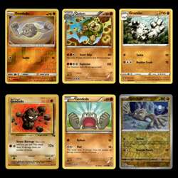 6x Geodude Lot Golem Graveler 33.0 Sun Moon Hidden Fates Pokemon Cards Set TCG - Image 1