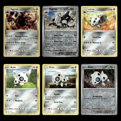 6x Aggron Lot Lairon Aron 67.0 Sun Moon Crimson Invasion Pokemon Cards Set TCG - Image 1