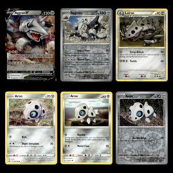 6x Aggron V Lot Aggron Lairon Aron 96.0 Sword Shield Brilliant Stars Pokemon Set - Image 1
