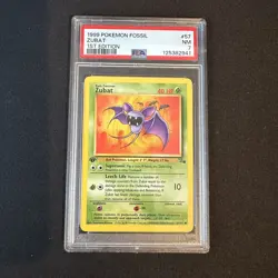 1999 1st Edition Zubat 57/62 Fossil Pokemon Card PSA 7 NEAR MINT - Image 1