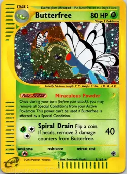 Butterfree 5/165 Holo Rare Expedition Base Set Pokemon LP - Image 1