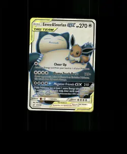 FAN-ART READ DESCRIPTION BELOW HOLO EEVEE Card Snorlax Pokemon Card p1 - Image 1