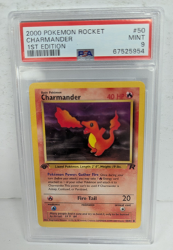 2000 Pokemon Rocket #50 Charmander 1ST Edition Mint PSA 9 - Image 1