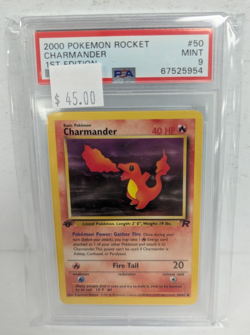 2000 Pokemon Rocket #50 Charmander 1ST Edition Mint PSA 9 - Image 3