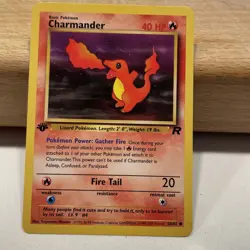Pokemon Team Rocket Set 1st Edition Charmander 50/82 Vintage WOTC - Image 5