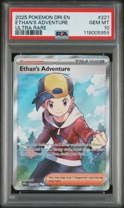 Ethan's Adventure PSA 10 2025 Pokemon English Destine Rivals Ultra Rare #221/182 - Image 1