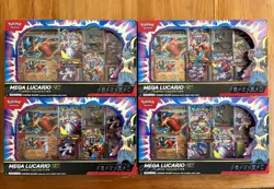 Pokemon TCG: Mega Lucario ex Premium Figure Collection Box - Lot of 4 (Sealed) - Image 1