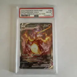 2022 POKEMON SWSH ULTRA-PREMIUM COLLECTION #261 FULL ART/CHARIZARD VMAX PSA 8 - Image 1