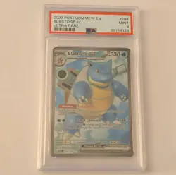 Pokemon TCG Blastoise ex 330 HP 184/165 Scarlet & Violet Ultra Rare Holo PSA 9 - Image 1