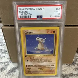 Pokemon 1999 Jungle Cubone 1st Edition PSA 9 #50/64 Regular English TCG - Image 1