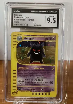 Gengar - Expedition CGC 9.5 13/165 Pokemon Holo Swirl 2002 - Image 1
