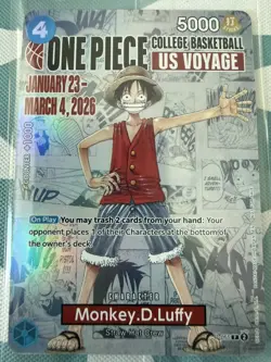 Monkey.D.Luffy (055) (College Basketball US Voyage) P-055 One Piece Promotion - Image 1