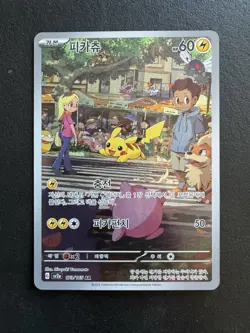 Pikachu AR 173/165 Pokemon 151 sv2a Korean Art Rare Card Mint-NM - Image 1