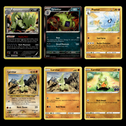 6x Tyranitar Lot Pupitar Larvitar 56 XY Fates Collide Pokemon Cards Collection - Image 1