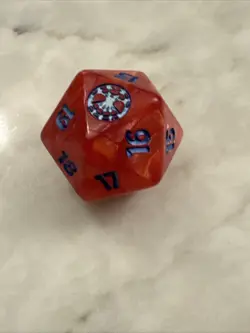 Life Counter Magic the Gathering MTG D20 Spider-Man Spindown Red Collector - Image 1