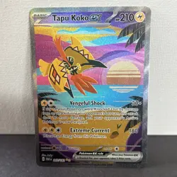 Pokemon TCG Tapu Koko EX 247/182 Paradox Rift Special Illustration - Image 1