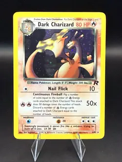 Dark Charizard 4/82 Holo Team Rocket Unlimited WOTC Vintage Pokemon Card LP - Image 2