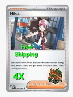 4x Hilda x4 - SV: White Flare - 084/086 - Uncommon - Pokemon TCG Playset - Image 1