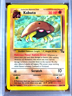 Kabuto Common #50 - PSA MINT 9 - 1999 WOTC Fossil Unlimited - Pokemon TCG - Image 2