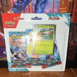 Pokemon TCG Scarlet & Violet—Journey Together 3-Pack Blister with Yanmega Promo - Image 1