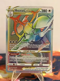 Pokemon Brilliant Stars Arceus VSTAR Rainbow Rare 176/172 mint - Image 1