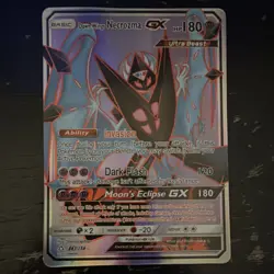 Pokemon Dawn Wings Necrozma GX Ultra Rare Full Art Holo Ultra Prism 143/156 180… - Image 1