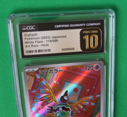 2025 POKEMON JAPANESE WHITE FLARE SIGILYPH ART RARE HOLO CGC PRISTINE 10 - Image 2