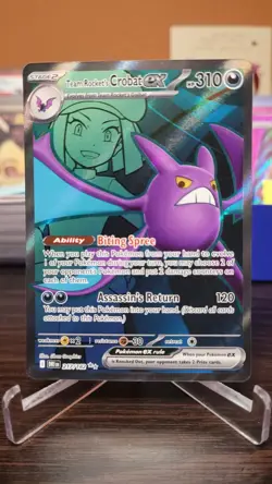 Pokemon - Team Rocket's Crobat ex Ultra Rare SV10: Destined Rivals 217/182 - Image 1