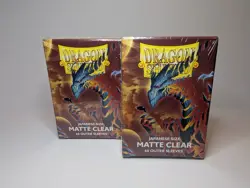 2x Dragon Shield Japanese Size Matte Outer Sleeves Clear Sealed Yu-Gi-Oh TCG - Image 1