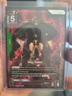 Gundam Card Game Chinese Newtype Rising Big Zam GD01-027 R+ Holofoil - Image 1