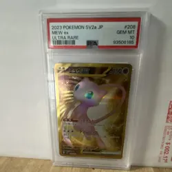 Pokemon Mew ex SV2a 151 Ultra Rare Holo 208/165 PSA 10 Japanese Card - Image 1