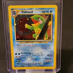 Politoed - 8/75 - Pokemon Neo Discovery Unlimited Holo Rare Card WOTC NM *SWIRL* - Image 1