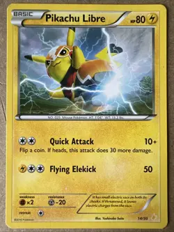Pikachu Libre 14/30 XY Trainer Kit Promo Holo Pokemon Card LP - Image 1