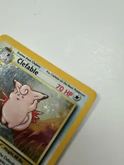 Clefable Jungle Pokemon TCG Card Holo Rare No Symbol Error 1/64 MP Vintage - Image 2