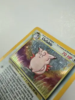 Clefable Jungle Pokemon TCG Card Holo Rare No Symbol Error 1/64 MP Vintage - Image 3