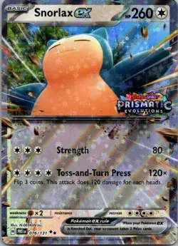 Snorlax ex (Prismatic Evolution Stamped) Double Rare Miscellaneous Cards & Produ - Image 1