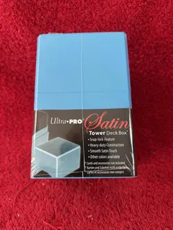 ULTRA PRO SATIN TOWER LIGHT BLUE DECK BOX Gaming Card Dice Storage New 2013 - Image 2