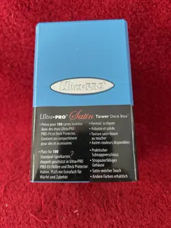 ULTRA PRO SATIN TOWER LIGHT BLUE DECK BOX Gaming Card Dice Storage New 2013 - Image 3